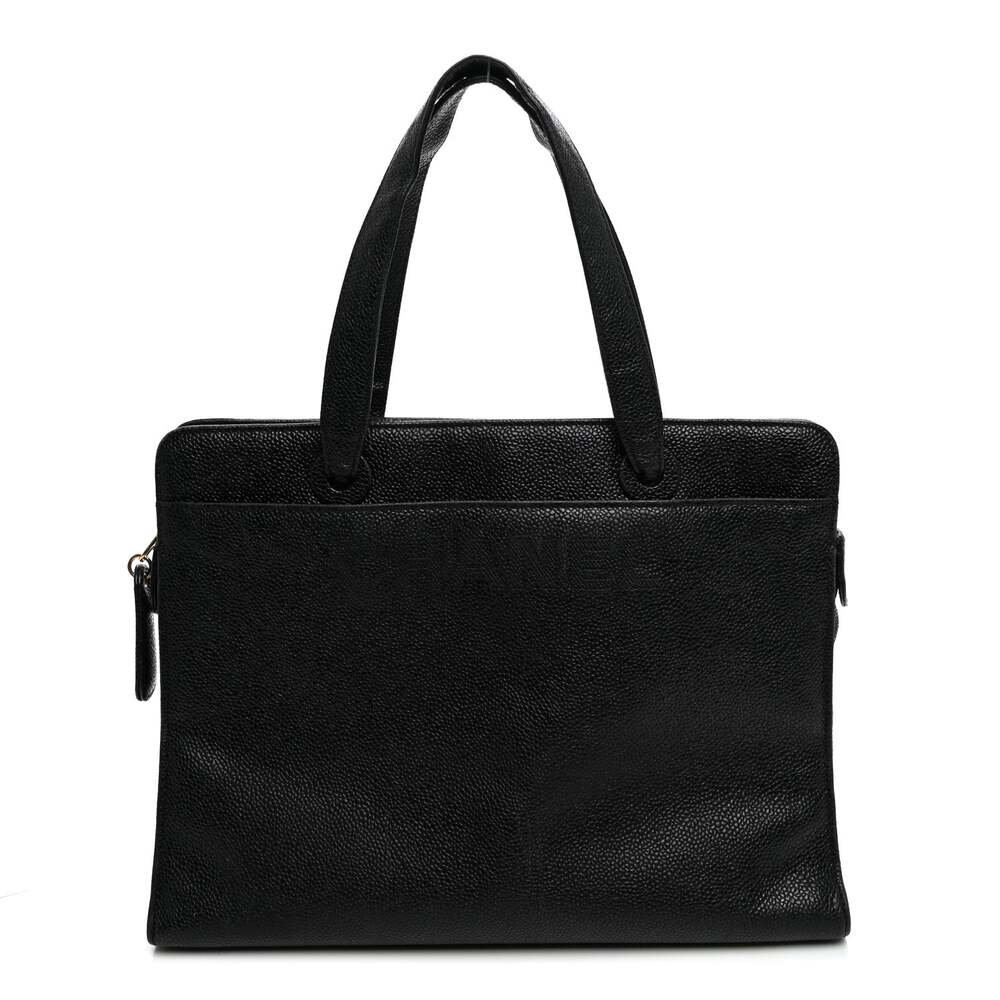 Chanel Caviar Embroidered Logo Shoulder #324915C10B